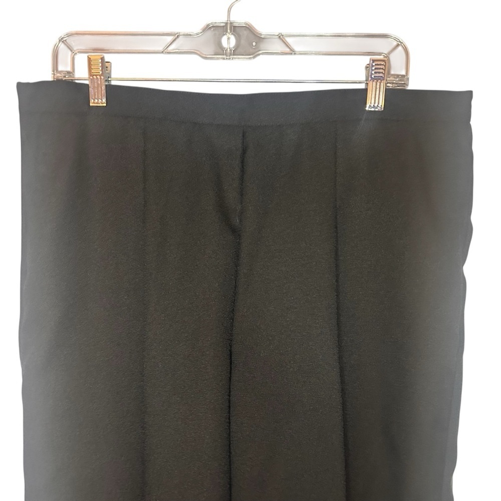Alfred Dunner Black Wide Leg Pants 16W Pull-On Career Classic - Picture 5 of 9
